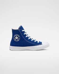 Converse Renew Cotton Chuck Taylor All Star Lány Magasszárú Fehér/Kék/Bézs | OXFGRQE-HU